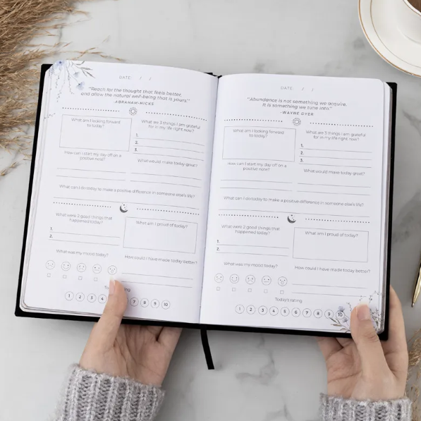 12 Zodiac Signs Hardcover Self-Care Journal