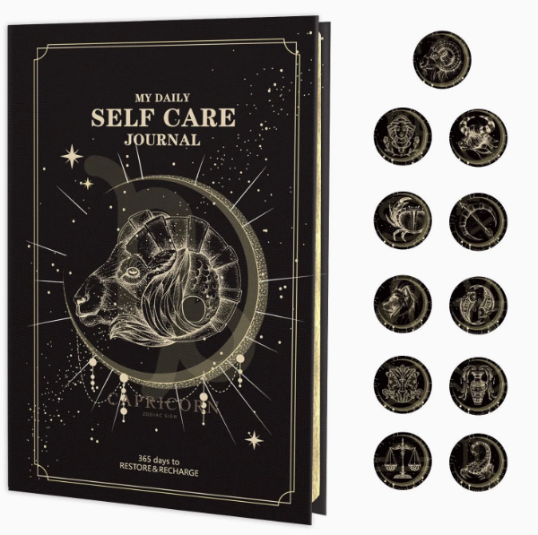 12 Zodiac Signs Hardcover Self-Care Journal