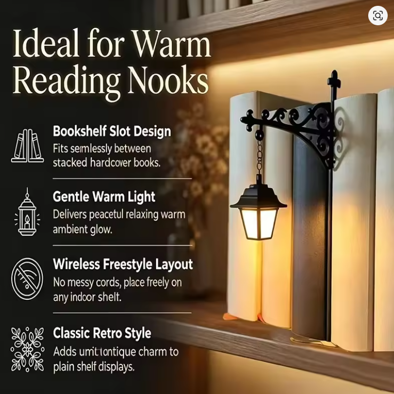 Vintage Library Lantern | Bookshelf Light