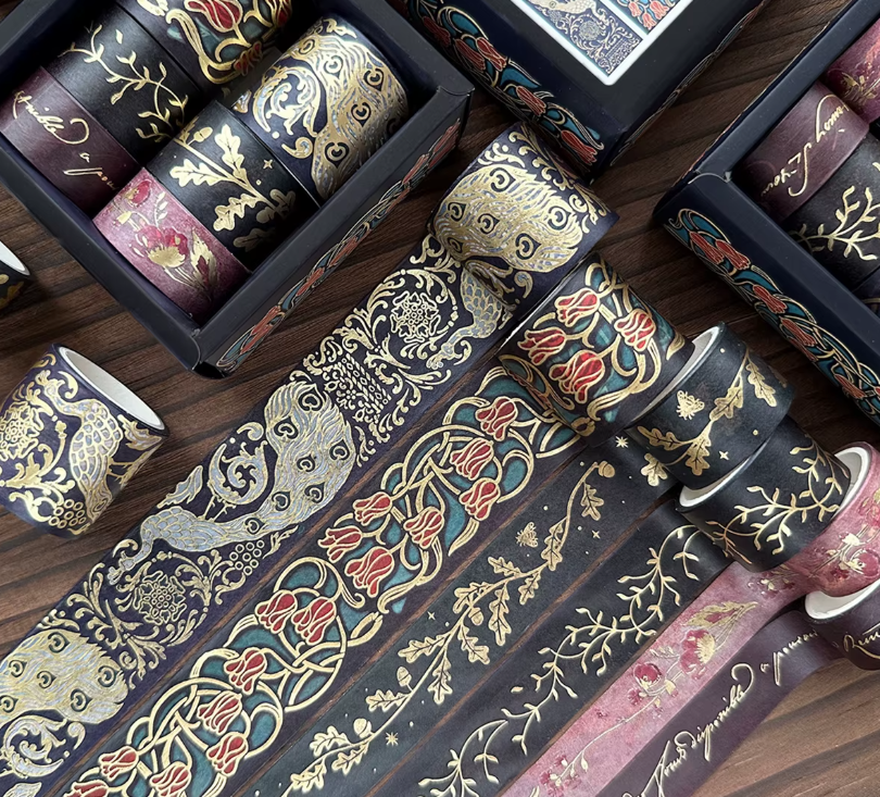 Vintage Botanical Washi Tape Set | 6 Rolls 🌿✨